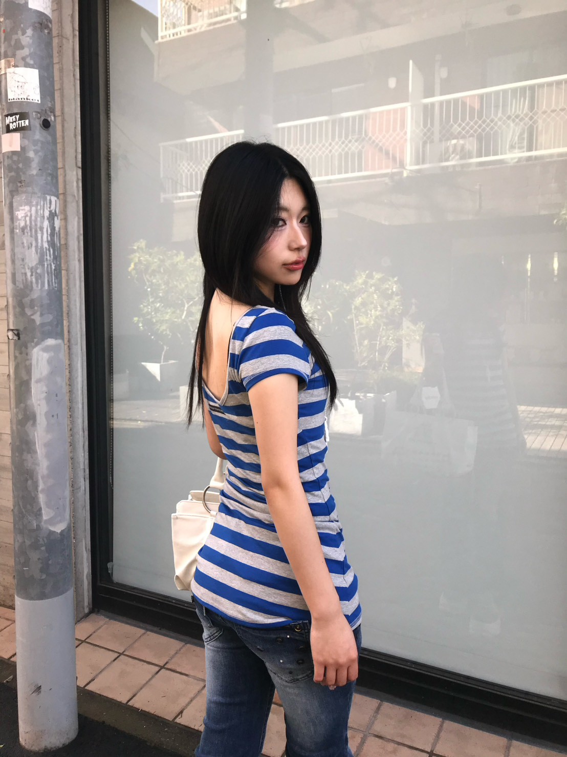 Sweet Kitty Stripe Dress Blue – SCULPTOR JAPAN