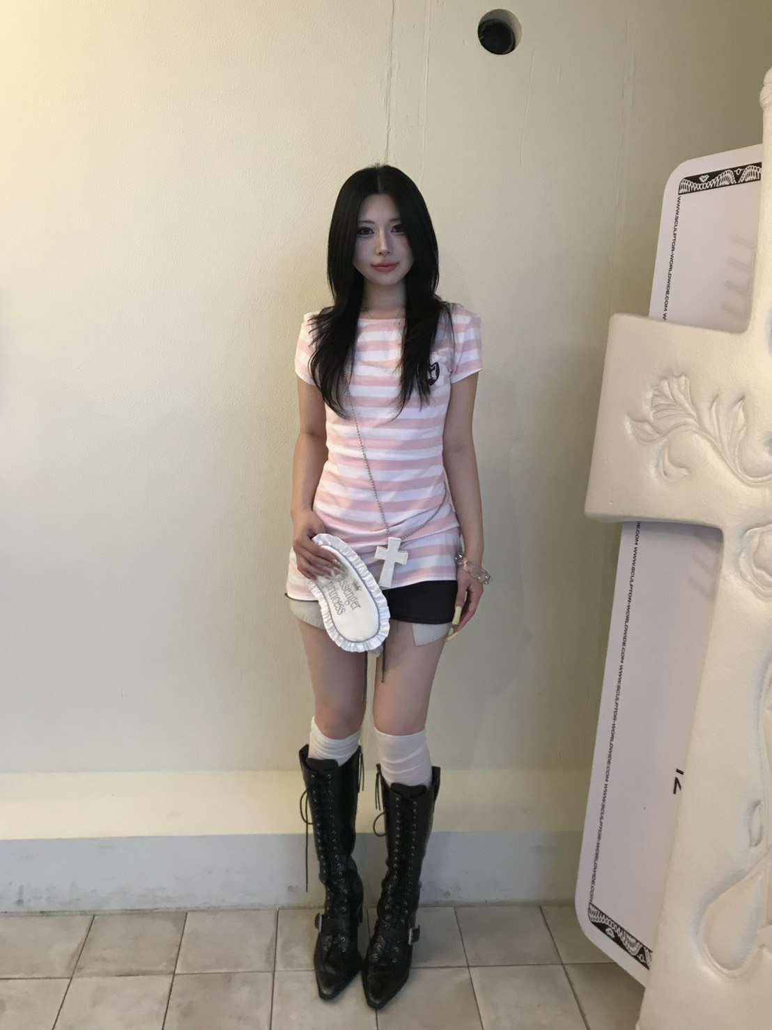 Sweet Kitty Stripe Dress Pink – SCULPTOR JAPAN
